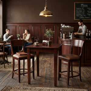 Elegant Solid Teak Wood Modern Timeless Design Wholesale Ready Kipas <b>Bar</b> Set <b>Table</b> 2 Chair <b>Bar</b> <b>Table</b> Set Heavy Duty Commercial - Product Image 6