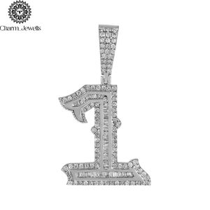 Charm_Jewells Breloque de luxe plaquée or avec moissanite, style Hip Hop, certifiée IGI, sertie clos, taille brillant, unisexe, pour usage quotidien - Product Image 1