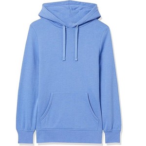 Sudadera con Capucha Azul Extra Grande, 100% Algodón, Felpa, Color Sólido, Diseño con Bolsillo, Casual, Manga Larga, Unisex, para Otoño - Product Image 6
