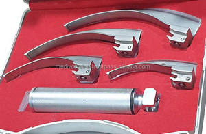 Juego de Laringoscopio de Fibra Óptica de Acero Inoxidable de Alta Calidad, 4 Hojas Curvas, Medivolve MI-600138 Clase I CE Veterinario - Product Image 5