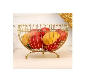 Premium PVD Coated Stainless Steel Fruit Bowl Modern Gold Wire <b>Basket</b> for Kitchen Dining <b>Table</b> Home Decor Elegant Storage Rack - Product Image 1