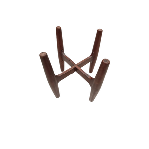 Support à plantes en bois de style moderne du milieu du siècle, porte-pot de fleurs d'intérieur, support à plantes en bois massif pour la décoration de la maison et du jardin - Product Image 1