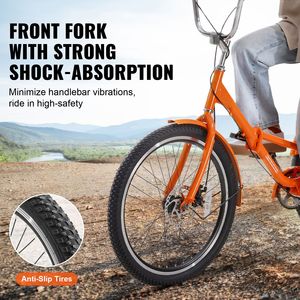 Triciclo Plegable de Aluminio Ligero de 20 Pulgadas para Adultos, con Canasta Trasera Grande, Bicicleta de 3 Ruedas para Carga - Product Image 4