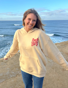Stylish women puff printed <b>hoodie</b> featuring raised print design cozy interior ribbed cuffs relaxed fit for daily wear and <b>cool</b> - Product Image 3