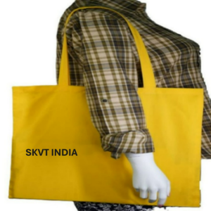 กระเป๋าผ้าแคนวาสสีเบจธรรมชาติแบบออร์แกนิค 100% ผ้าฝ้าย  แบบมีซิป  สำหรับใส่ของช้อปปิ้ง  สามารถใส่โลโก้ได้ - Product Image 5
