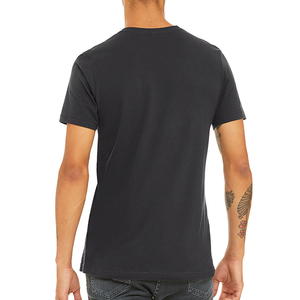 Unisex <b>Black</b> Small Crew Neck Formal 100% Cotton Worsted T-<b>Shirt</b> with Silk Screen Printed Anti-Pilling Design - Product Image 2