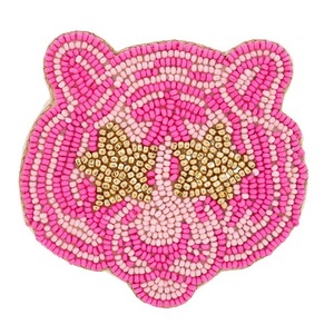 Copper <b>Sequin</b> Beaded Brooch Pin Set Handmade Embroidered Designer Fashion Patch Applique Decorative Women's Wholesale - Product Image 5