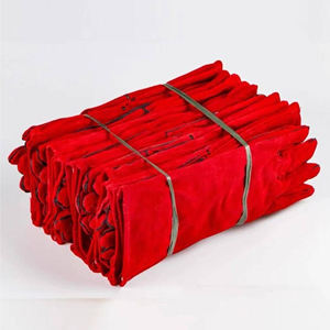 Heat-Resistant Welding Gloves Grade AB Made from Cow Split Leather with Double Layer - Product Image 2