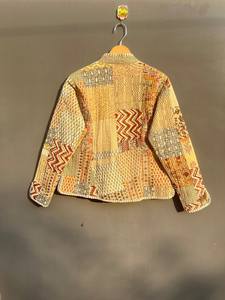 Chaqueta india hecha a mano 100% algodón, ecológica, acolchada, antiarrugas, transpirable, de secado rápido, con estampado digital, bolsillo frontal y cuello redondo. - Product Image 2