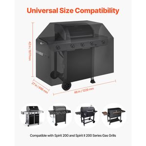 Copertura per Barbecue a Carbone da 48 Pollici, Impermeabile e Resistente alle Intemperie, in Poliestere 600D Resistente - Product Image 4