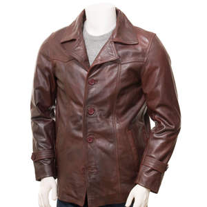 Chaqueta de Cuero para Hombre, Estilo Urbano Moderno, Impermeable y Ecológica, Cómoda y Casual, con Logotipo Frontal - Product Image 3