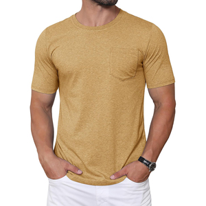 เสื้อยืดออกกำลังกายผู้ชายทรงปกติ ไร้ตะเข็บ สีแดง ผ้าฝ้าย 100% คอกลม แขนสั้น แบบทางการ เป็นมิตรกับสิ่งแวดล้อม แห้งเร็ว เนื้อผ้านุ่ม - Product Image 2