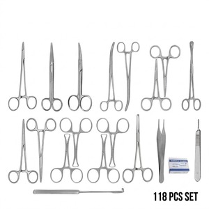 Pacho Industries - Juego de 118 Instrumentos Quirúrgicos para Castración y Esterilización, de Acero Inoxidable, Reutilizables y Autoclavables, para Gatos y Cabras - Product Image 1