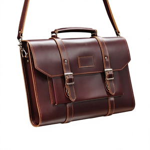 Sac messager pour ordinateur portable en cuir véritable 100% de qualité supérieure, moderne, imperméable, léger, facile à porter à l'épaule, grande capacité, pour le bureau et le quotidien - Product Image 5