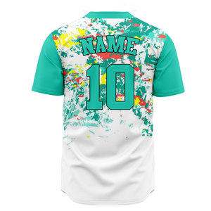 Baseball Jersey Casual Training Wear Custom Embroidery Print Logo Number Letter Jersey Button Down Softball Shirt - Product Image 2