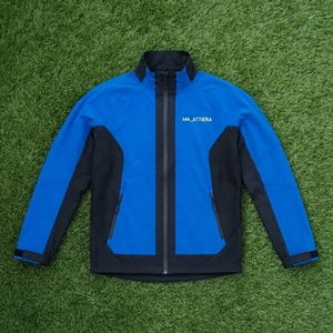 <b>Men</b> Blue <b>Black</b> Color Block <b>Windbreaker</b> Jacket Full Zip Mesh Panel Outdoor Sports Running Jacket - Product Image 5