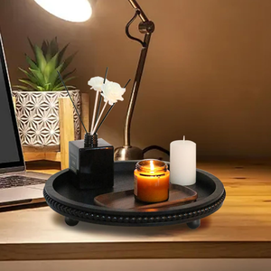 Wooden Beaded Decor <b>Tray</b> Rustic Wooden <b>Trays</b> <b>Table</b> Decorative <b>Trays</b> for Home Decor Kitchen <b>Table</b> Farmhouse Serving <b>Tray</b> - Product Image 6