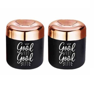 Elegante Contenedor de Té de Metal con Acabado Esmaltado y Tapa de Cobre, Tarro de Almacenamiento para Café y Té, Azucarero, Utensilios de Cocina - Product Image 3