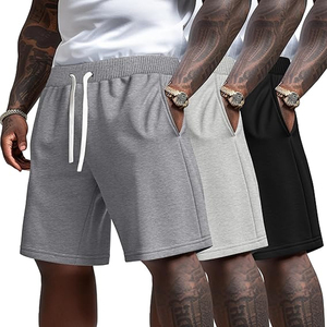 Shorts en coton pour hommes de haute qualité, taille élastique, unis, décontractés, pour l'été, shorts de détente, impression personnalisée, OEM, vente en gros - Product Image 3