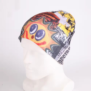Bonnet de style urbain de haute qualité, imprimé numériquement, en acrylique, unisexe, pour adulte, coupe décontractée 56-58CM, motif lettres, impression par transfert thermique - Product Image 3