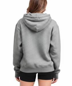 <b>White</b> Bird Express Women's Heather Grey Oversized Pullover Hoodie <b>Sweatshirt</b> Kangaroo Pocket Drawstring Hood 100% Cotton Winter - Product Image 3