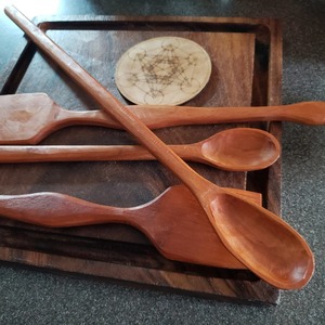 Cuchara Larga de Teca para Degustación, Cuchara Grande de Madera para Cocina, Cuchara Profunda de Madera de Teca, Utensilio para Cocinar y Servir, Resistente al Calor y Antiadherente - Product Image 2