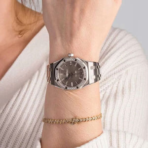 Nouveautés - Montre pour homme unique avec cadran noir personnalisable, diamants Moissanite D VVS, date automatique, acier inoxydable, lunette ronde - Product Image 3