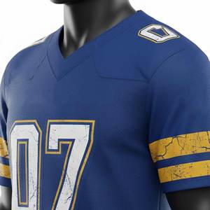 Maillot de football américain personnalisé à sublimation, design original du fournisseur, manches courtes, respirant, prix abordable, durable, polyester pour adulte - Product Image 4