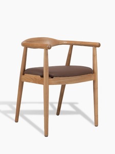 Custom Modern Wooden <b>Dining</b> Chair with Leather Cushion Seat Nordic <b>Armchair</b> for Restaurant Hotel Villa <b>Dining</b> Furniture - Product Image 1