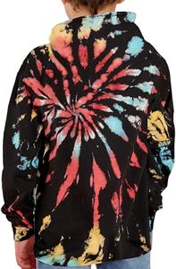 High Quality Cotton Fleece Tie Dye Acid Wash Vintage Pullover Hoodies For Kids <b>Sweatshirts</b> Winter Heavyweight Custom Kids Hooded - Product Image 4