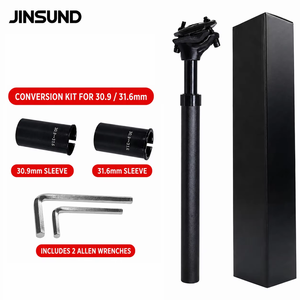 JINSUND Vérin <span class=keywords><strong>de</strong></span> <span class=keywords><strong>selle</strong></span> <span class=keywords><strong>de</strong></span> VTT en alliage d'aluminium amortissant les chocs, <span class=keywords><strong>avec</strong></span> manchon réducteur et <span class=keywords><strong>ressort</strong></span> d'amortissement, Fabricant - Product Image 1
