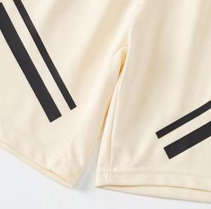 Men's Quick Dry Sport <b>Shorts</b> with Solid Mid Waist Elastic Waist Bermuda Length Cotton <b>Woven</b> Button Fly Front Logo Casual Style - Product Image 5