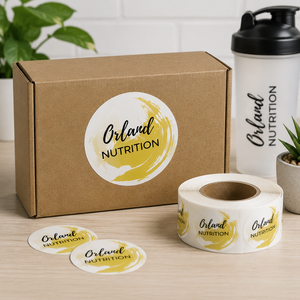 Custom Round Roll Stickers Waterproof Self Adhesive <b>Labels</b> Personalized Logo Printing for Packaging Bottles Jars Business Brand - Product Image 4
