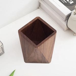 Wooden <b>Pen</b> Holder Storage Box Diamond Cute Desktop Storage Creative Wooden <b>Pen</b> Holder Wholesale - Product Image 2