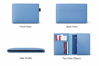 WRIZA Portefeuille fin en PU, porte-cartes de visite, organisateur compact et léger, accessoire de voyage élégant pour hommes et femmes, usage professionnel