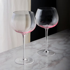 Verre à Gobelet en Cristal Soufflé à la Main Côtelé Coloré et Réutilisable pour Mariage, Verre à Vin avec Ballon à <span class=keywords><strong>Gin</strong></span> - Product Image 3