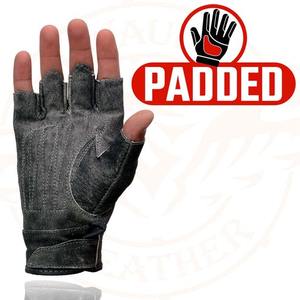 Gants de motard en cuir véritable respirants sans doigts à prix raisonnable, design personnalisable, commande en gros disponible, qualité supérieure pour moto - Product Image 2