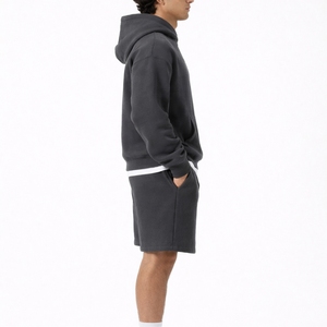 Conjunto de Sudadera con Capucha y Pantalones Cortos Personalizados para Hombre, Traje Deportivo Informal de Dos Piezas, Ropa Deportiva para Gimnasio, Diseño Moderno Premium - Product Image 3