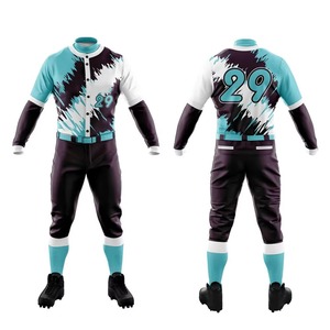 Uniforme de Béisbol Personalizado al por Mayor para Hombre Adulto, 100% Poliéster, Antibacteriano, Transpirable, de Secado Rápido y Absorción de Humedad - Product Image 6