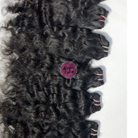 Arrow Exim Cheveux naturels bruts indiens de temple 12A Remy Double trame machine 100g Boucles lâches Donneur unique Extensions de cheveux 100% humains