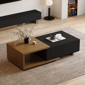 Table basse en bois avec rangement, style moderne minimaliste, fournisseur de meubles pour salon en Indonésie - Product Image 1