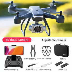 Drone Quadricottero RC Professionale Portatile 2026 con Doppia Fotocamera HD 6K, Trasmissione Immagini 1km per Adulti/Principianti, 2 BATTERIE - Product Image 2