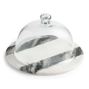 Round New Hot Selling Kitchen & <b>Table</b> Top Marble Chopping Board White Colour Classic Style <b>Butcher</b> Board and Chopping Block - Product Image 2