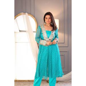 Ensemble haut-bas et Dupatta de créateur pour femmes - Product Image 1
