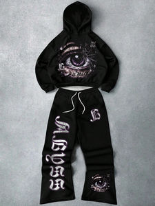 Conjunto Deportivo de Moda con Diseño Personalizado, Logotipo Personalizado, Transpirable, Estilo Urbano, Chaqueta Deportiva con Capucha y Pantalones Jogger de Secado Rápido y Resistentes al Viento para Hombre - Product Image 2