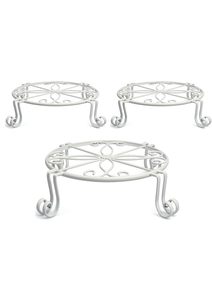 Support de plantes en métal blanc antirouille Gamla, support pour pot de fleurs, pour décoration intérieure, extérieure, maison, jardin, balcon - Product Image 2