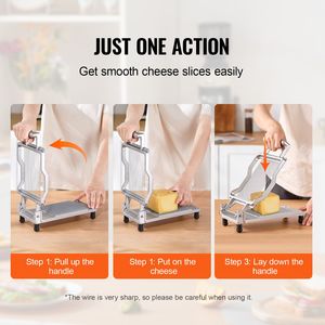 Ultra-Thin 0.2\" <b>Cheese</b> Cutter <b>Wire</b> Detachable Commercial Aluminum Alloy Knife for Cutting <b>Cheese</b> Butter Ultra Cheeser Butter - Product Image 3