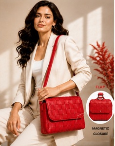 Sac bandoulière tissé Gravs pour femme, sac à bandoulière de luxe en cuir véritable, sac à main d'été tendance vintage japonais, sac à main de mode - Product Image 2