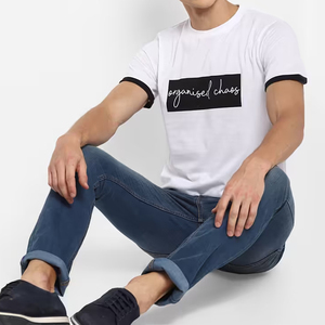 T-shirts vierges unis pour hommes, style col rond, fitness, mode, imprimés, manches courtes, en coton, OEM, décontractés, pour garçons, vente en gros - Product Image 6