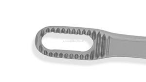 Pinces à griffes VATS en acier inoxydable de haute qualité, droites, 11 mm, mâchoires oblongues dentelées, tige de 5 mm, WRatchet 9''/23 cm - Product Image 6